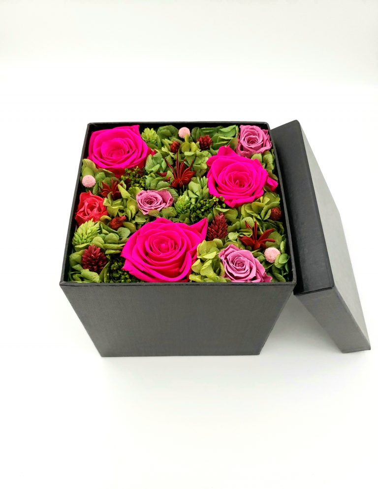 “Forever” Preserved Roses Arrangements Square Box Nationwide